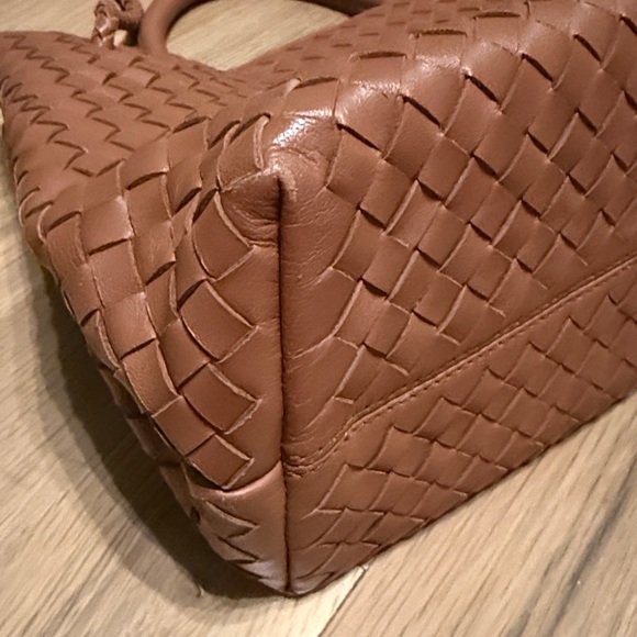 Quince Italian Leather Handwoven Satchel - Picture 3 of 6